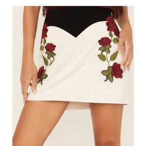 Idyllwind Rhinestone Rose Western Mini Skirt, S